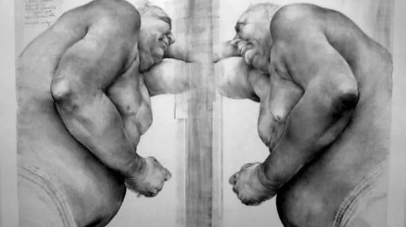 Oldřich Kulhánek / Fat free - obézní symfonie - litografie 2003