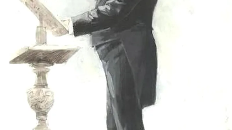 Antonín Dvořák jako dirigent na obraze Stanislava Součka z roku 1954