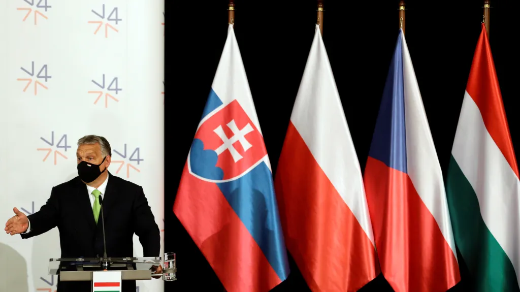 Maďarský premiér Viktor Orbán na jednání Visegrádské skupiny