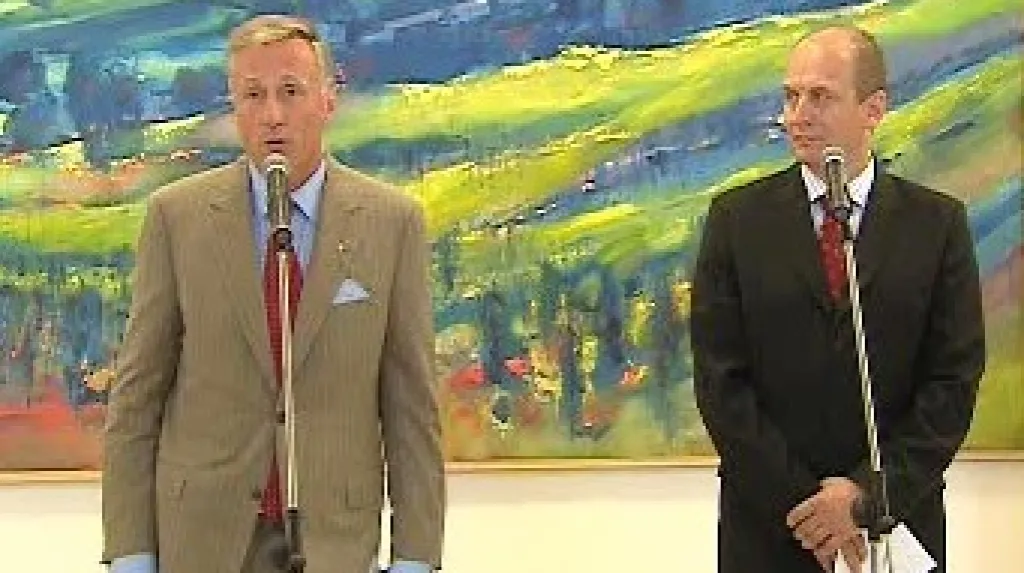 Mirek Topolánek a Petr Gandalovič