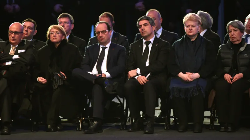 Evropští státníci na pietní akci v Osvětimi