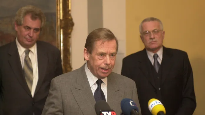 Václav Havel, Miloš Zeman a Václav klaus