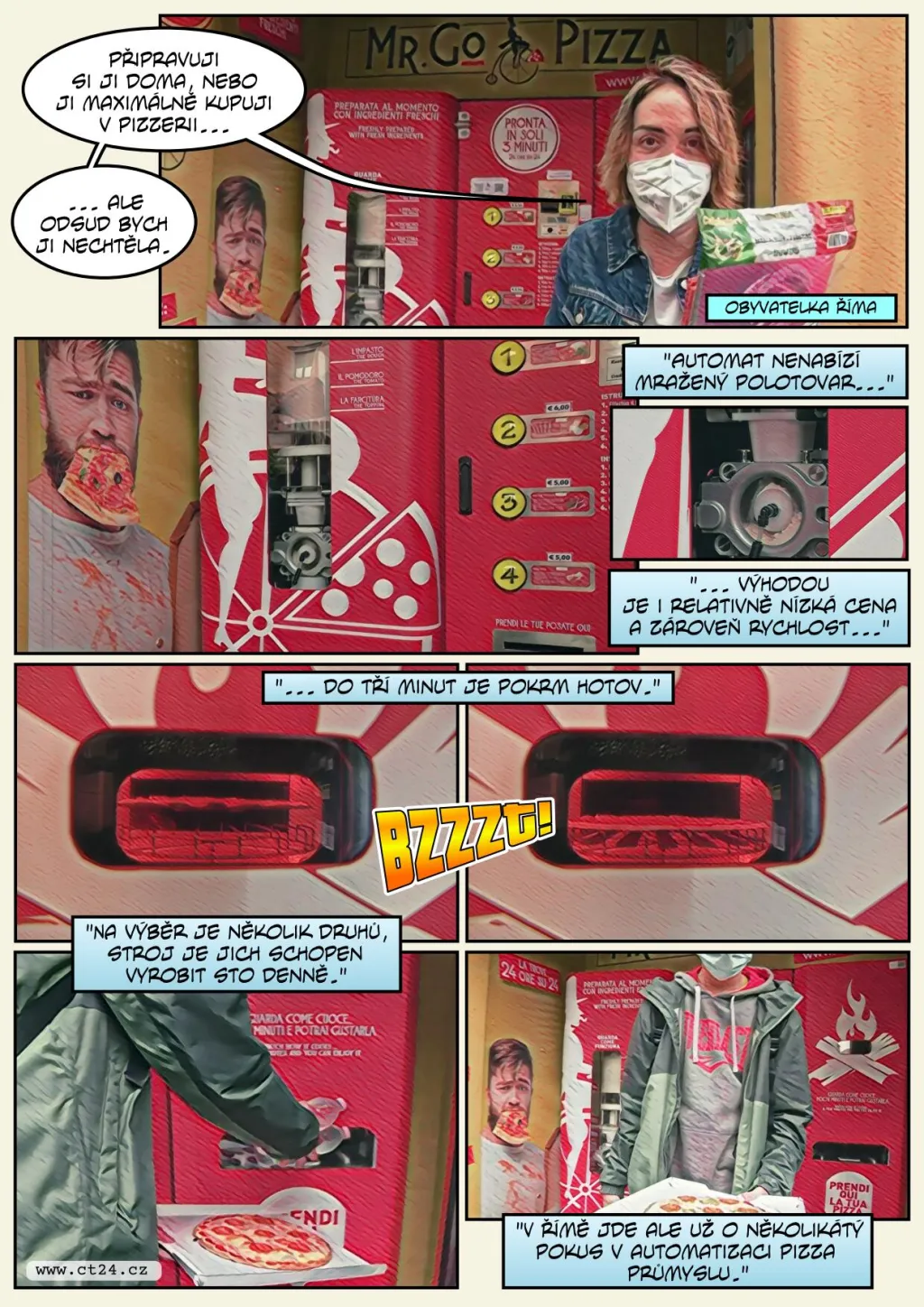 Automat na pizzu dělí Řím