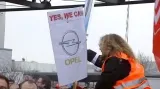 Demonstrace zaměstnanců Opelu