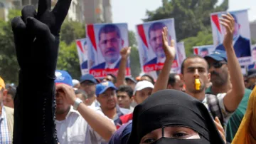 Demonstrace na podporu Mursího v Egyptě