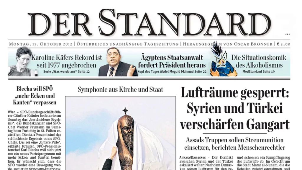 Der Standard z 15. října 2012