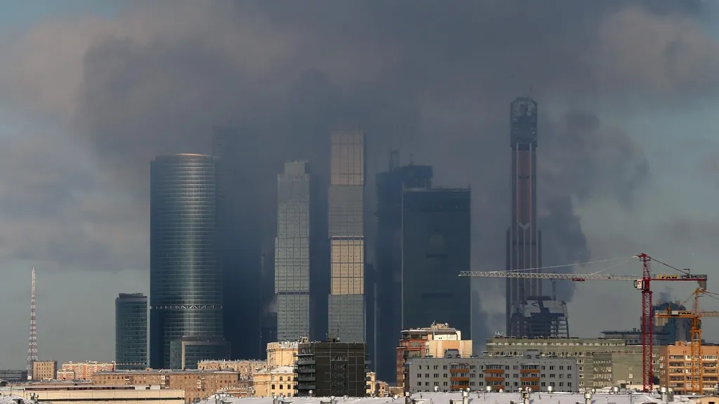 Požár moskevského mrakodrapu