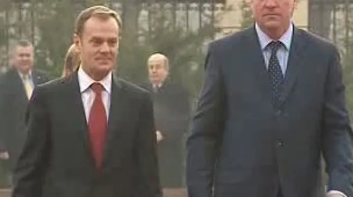 Polský premiér Donald Tusk a český premiér Mirek Topolánek