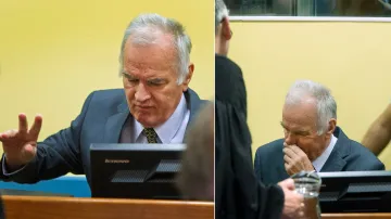 Ratko Mladić před haagským tribunálem