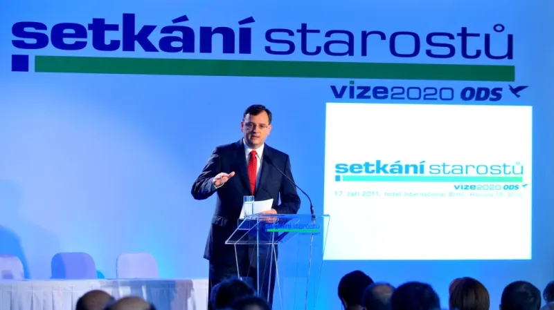 Petr Nečas na konferenci starostů a primátorů v Brně