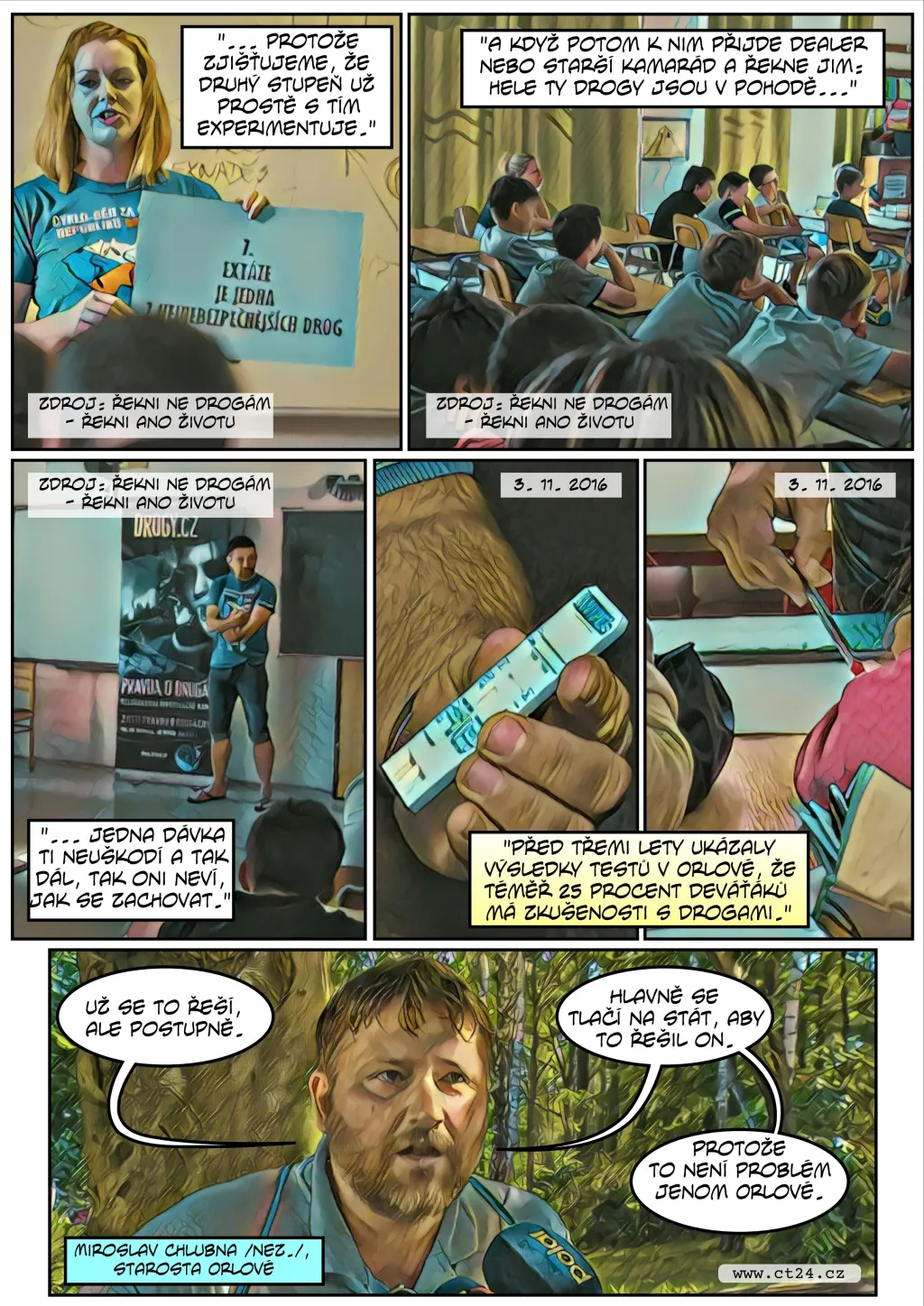 Komiks: Cyklo-běh za Českou republiku bez drogy