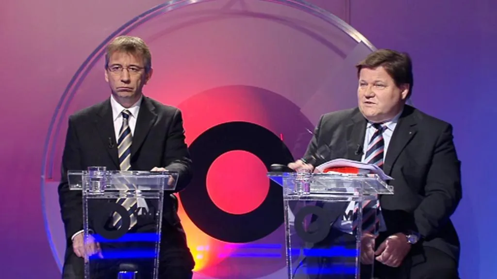 Jaromír Drábek a Zdeněk Škromach v Otázkách Václava Moravce