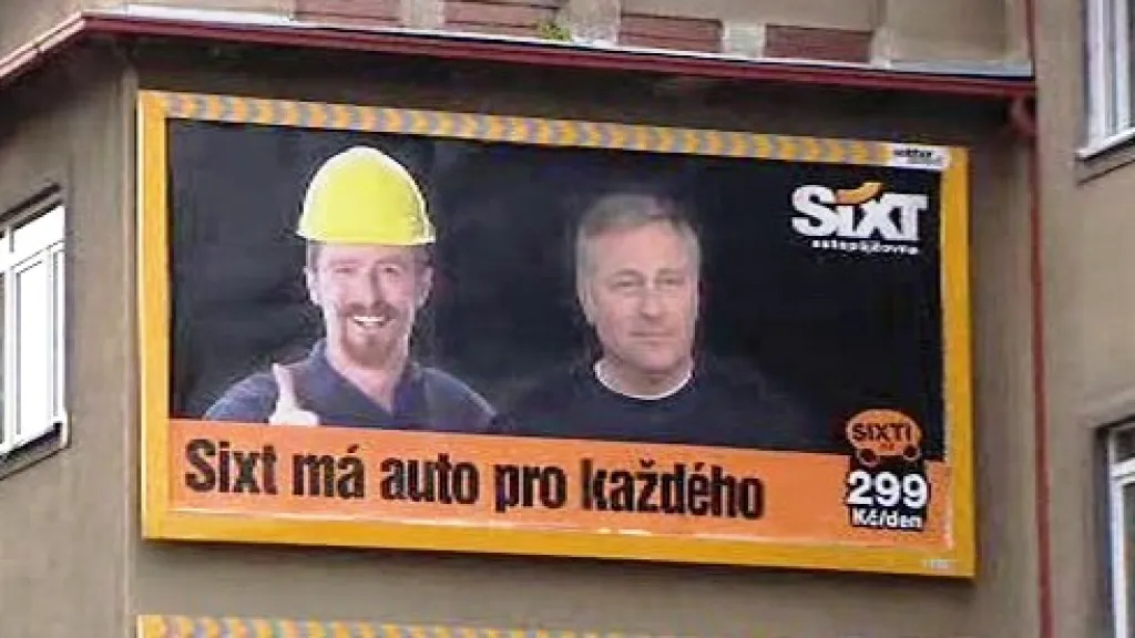 Billboard autopůjčovny Sixt