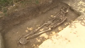 Hrobka odkrytá v Hradišti na Znojemsku