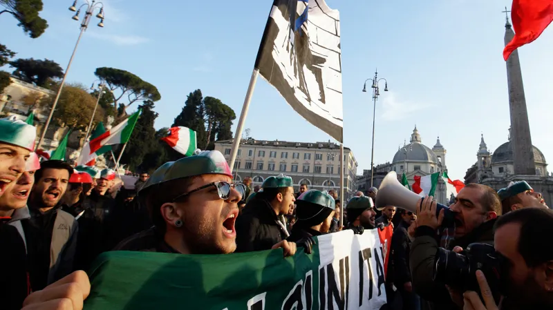 Protivládní protesty v Římě