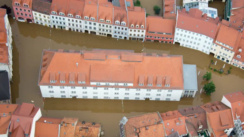 Zatopené centrum Míšně