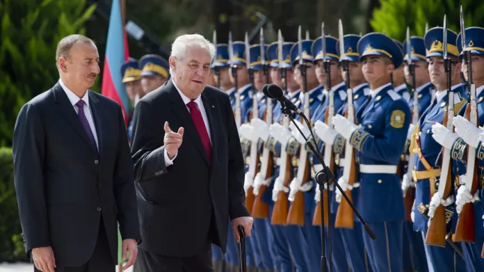 Prezident Miloš Zeman na návštěvě Ázerbájdžánu