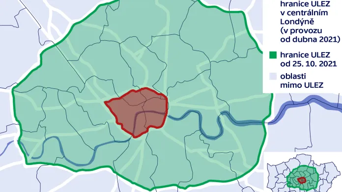 Jak se rozšířila Ultra Low Emission Zone v Londýně