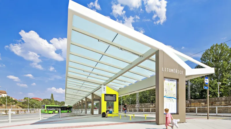 Modernizace autobusového nádraží v Litoměřicích (Bohumil Novotný, Radek Hegmon - design cité+)
