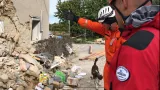 Výbuchem poničený dům v Mostkovicích na Prostějovsku