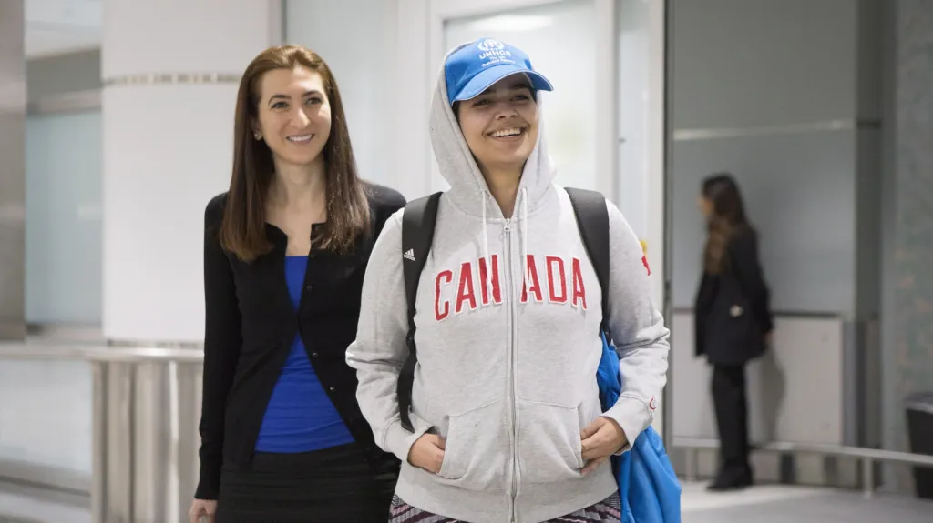 Saúdka po příletu do kanadského Toronta
