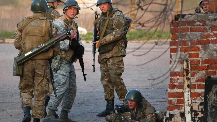 Ukrajinské jednotky v Kramatorsku