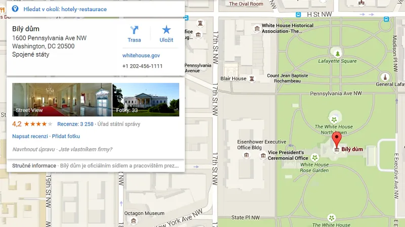 Zmanipulovaná Google mapa