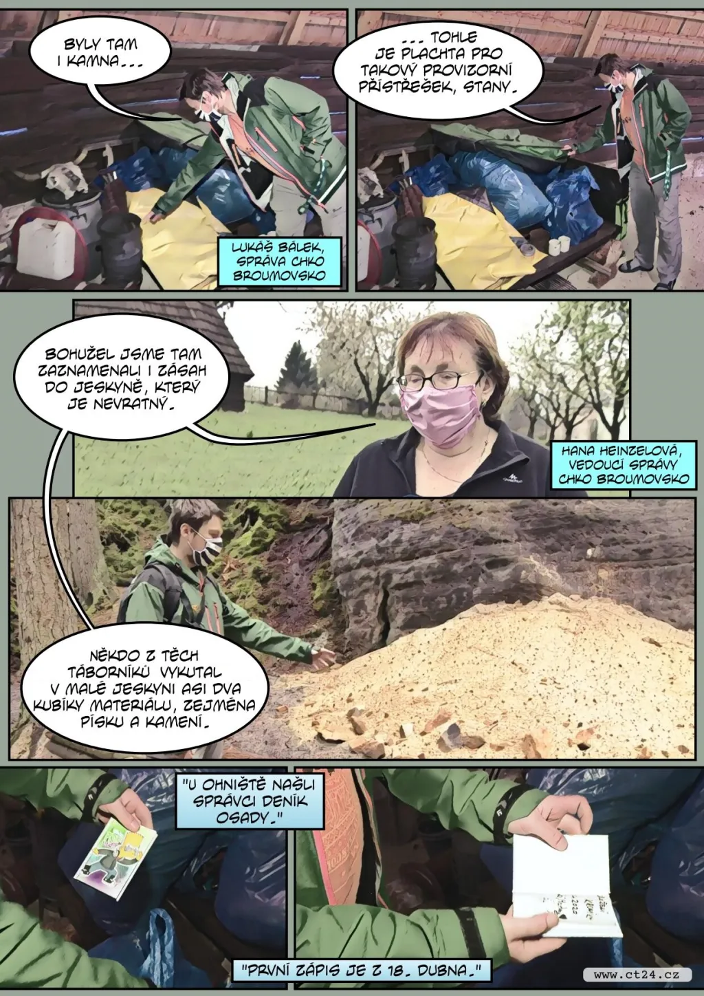 Nelegální tábořiště v Adršpašsko-teplických skalách. Pachateli hrozí vysoká pokuta