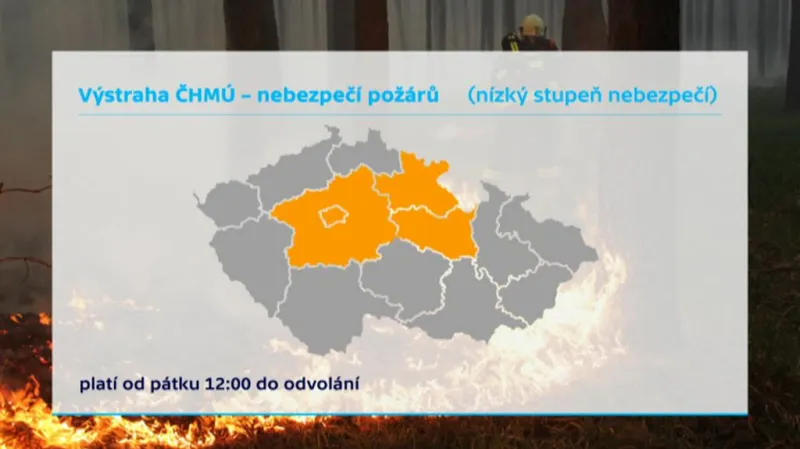 Výstraha ČHMÚ před nebezpečím požárů
