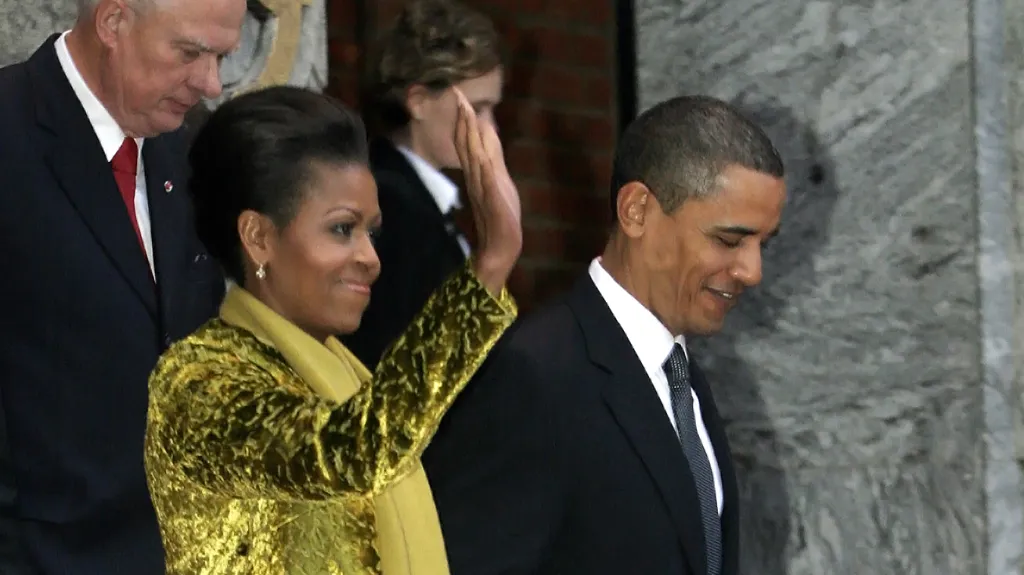 Geir Lundestad, Michelle Obamová a Barack Obama