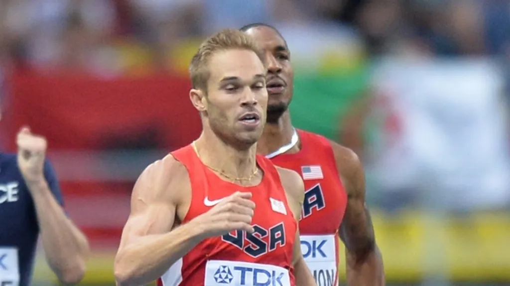 Atlet Nick Symmonds (v popředí)