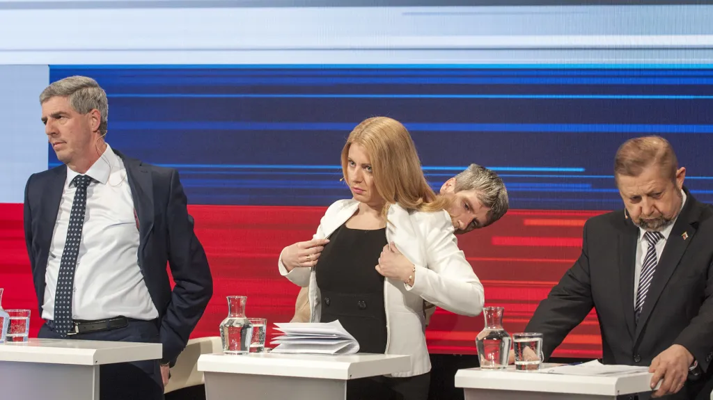 Zleva Béla Bugár, Zuzana Čaputová a Štefan Harabin