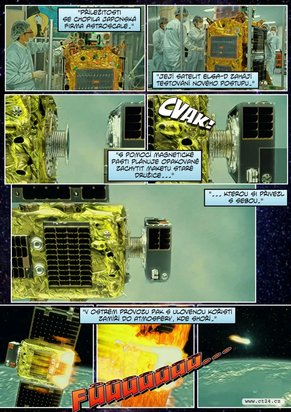 „Vesmírní popeláři“ čistí oběžnou dráhu