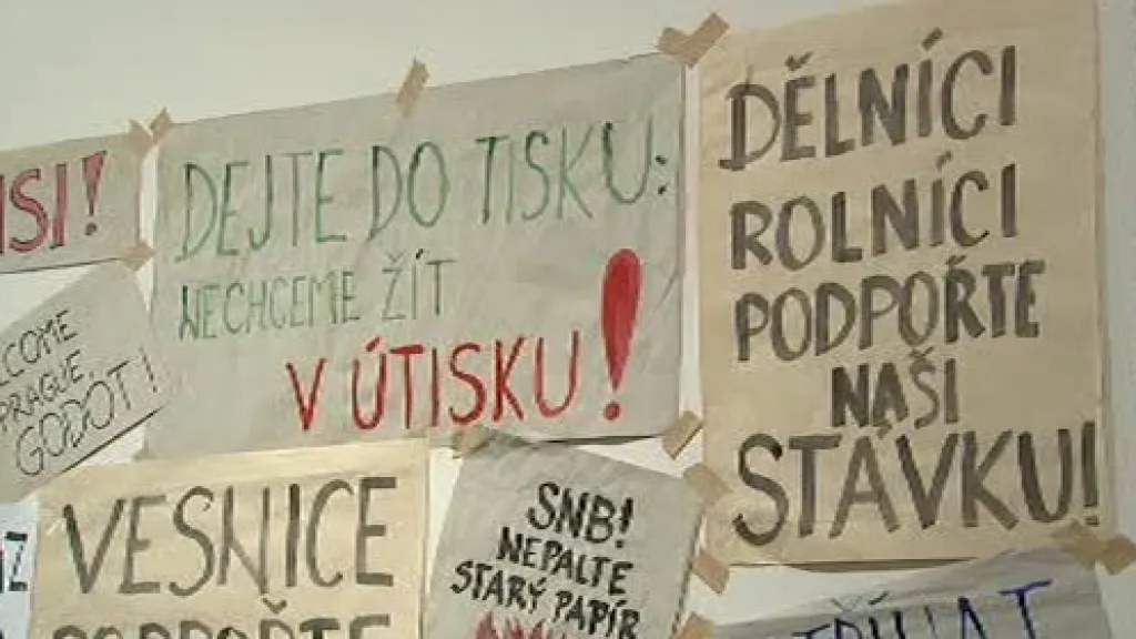 Letáky oholedně stávky v listopadu 1989