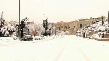 Sníh v Jeruzalémě