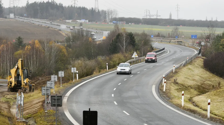 Opravený úsek dálnice D5