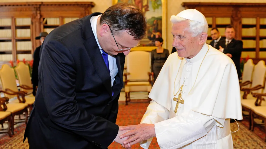Petr Nečas a Benedikt XVI.