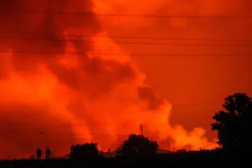 Erupce vulkánu zbarvila nebe nad východokonžskou Gomou doruda