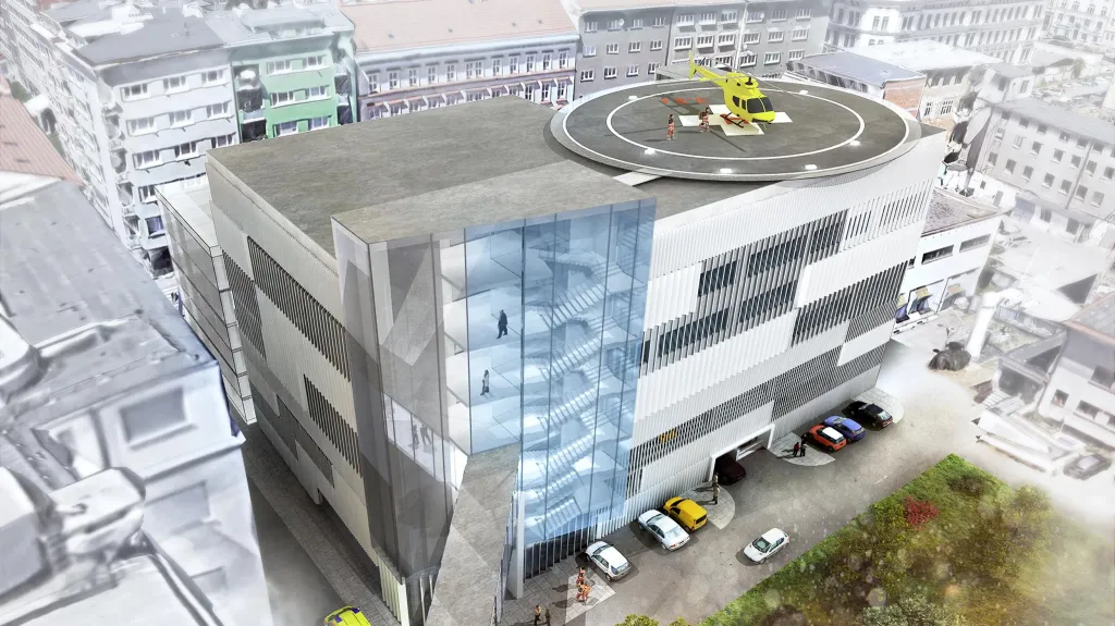 Vizualizace nového pavilonu Úrazové nemocnice