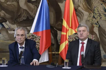 EU se chová k Makedonii neférově, řekl Ivanov v Praze. Zeman podpořil úsilí o členství země v Unii