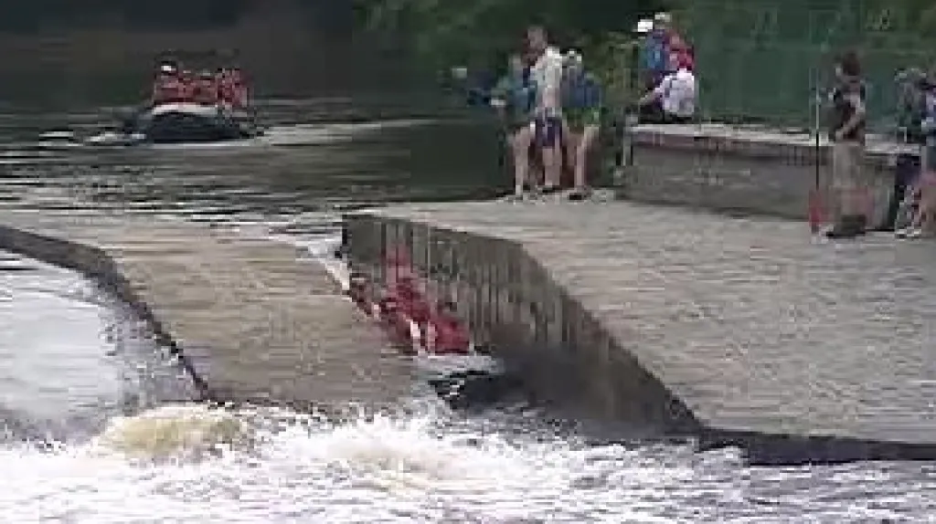 Jez na Vltavě v Českém Krumlově