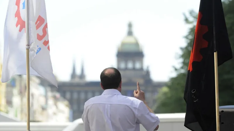 Tomáš Vandas při prvomájovém projevu