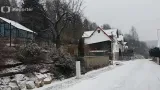 Ranní sněžení v Krušných horách