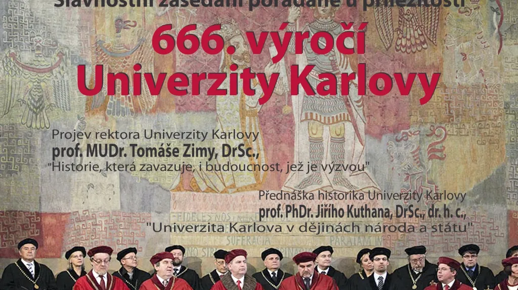 Pozvánka na slavnostní zasedání Univerzity Karlovy