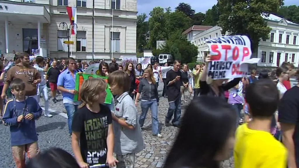 Protestující studenti