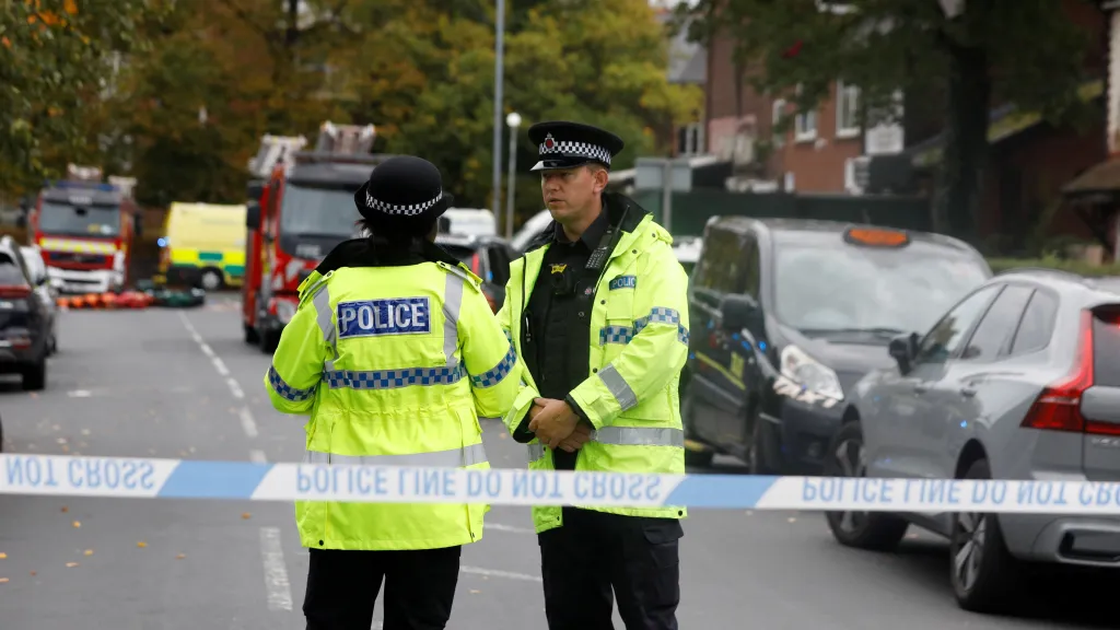 Policisté na místě útoku v Manchesteru