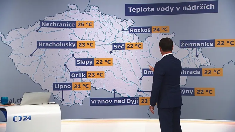 Teplota vody v nádržích