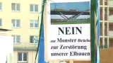 Protest proti drážďanskému mostu Waldschlößchenbrücke