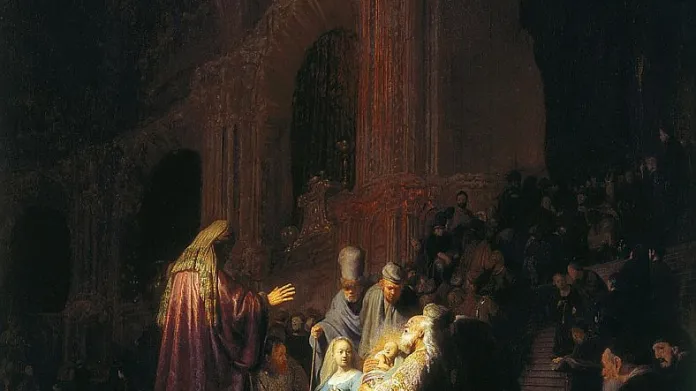 Rembrandt van Rijn / Simeon's Song of Praise (1669)