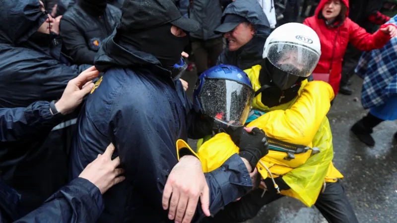 Protesty v gruzínském hlavním městě Tbilisi